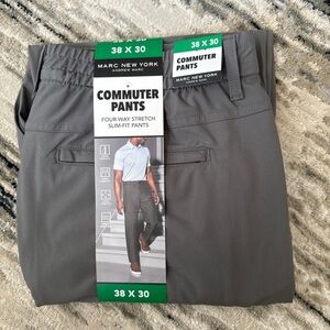 NWT Marc New York Men's Gray Commuter Pants 38x30